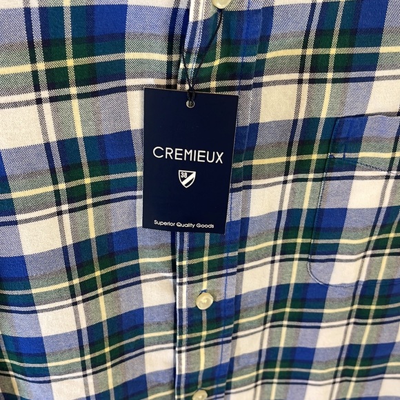 Cremieux Classics Cotton Short-Sleeve Button Down Blue Shirt Size Large NWT - Picture 4 of 15